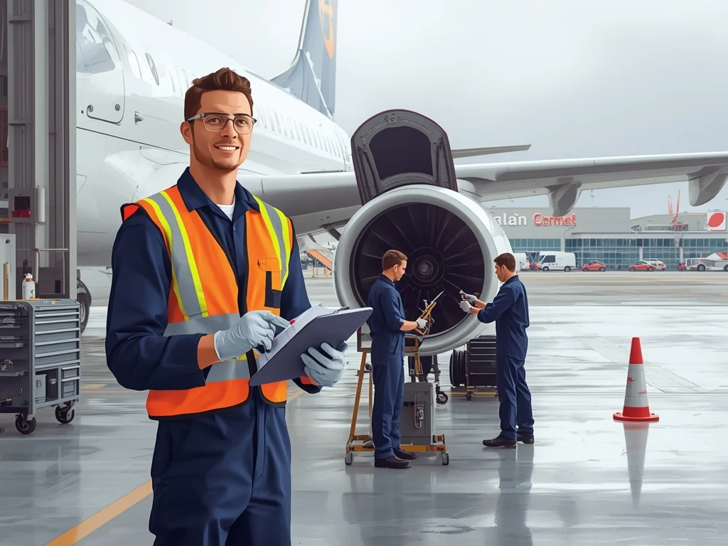 Obrazek poglądowy: Inżynier mechanik lotniczy