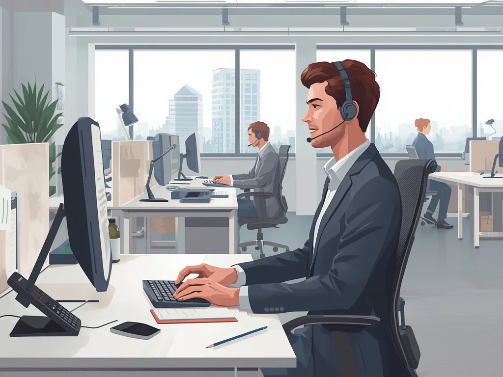 Pracownik centrum elektronicznej obsługi klienta