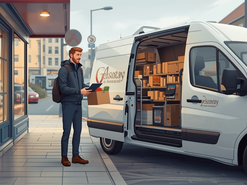 Sprzedawca obwoźny z samochodu (vanseller)