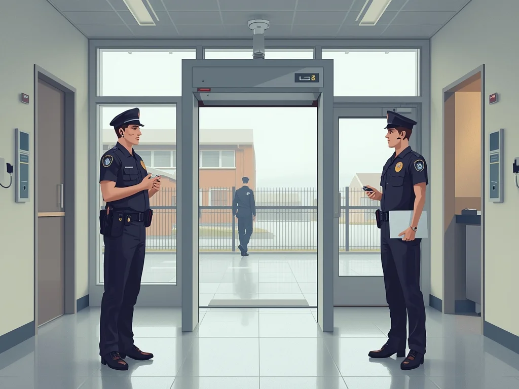 Obrazek poglądowy: Strażnik w zakładzie dla nieletnich