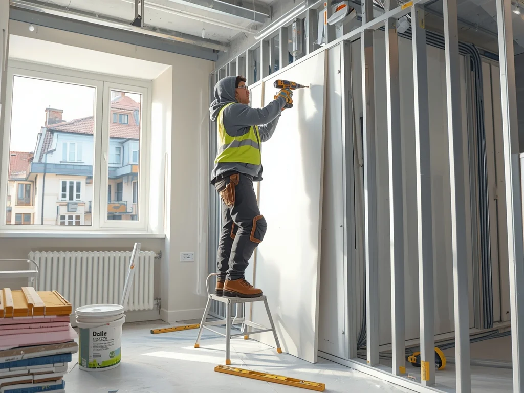 Obrazek poglądowy: Monter płyt kartonowo-gipsowych