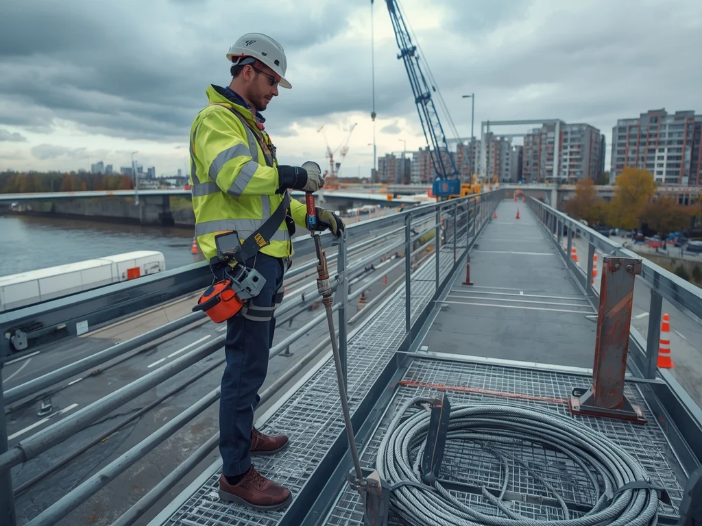 Monter konstrukcji linowych stałych