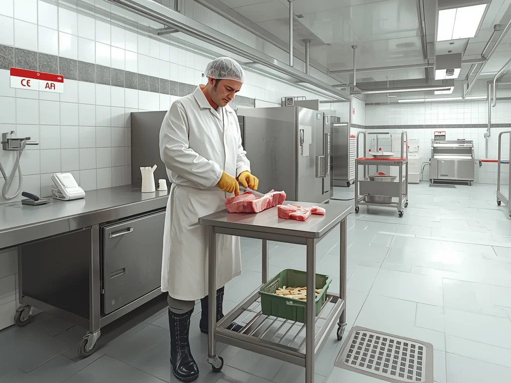 Obrazek poglądowy: Pracownik rozbioru mięsa