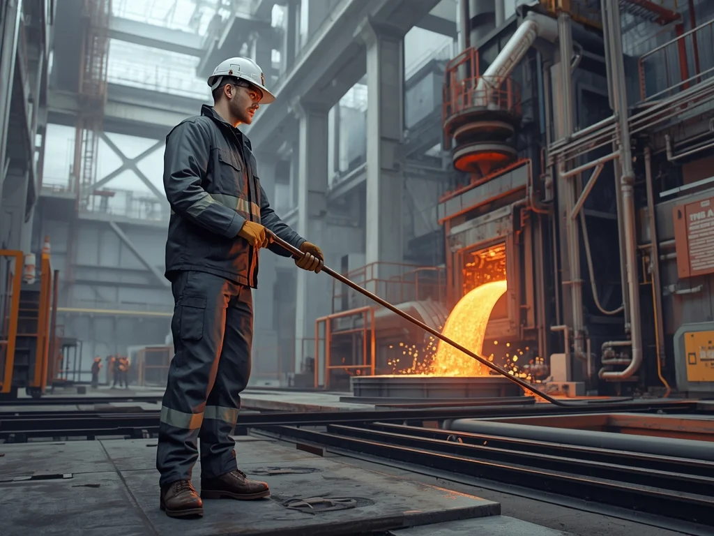 Obrazek poglądowy: Wytapiacz stali, surówki i żelazostopów