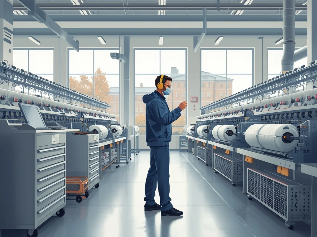 Obrazek poglądowy: Operator maszyn przędzalniczych