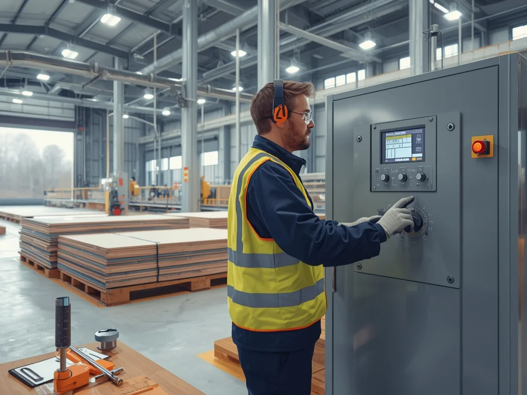 Operator pras w produkcji drzewnej