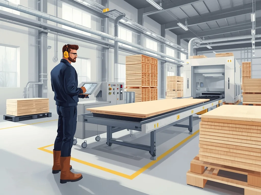 Obrazek poglądowy: Operator urządzeń do końcowej obróbki płyt