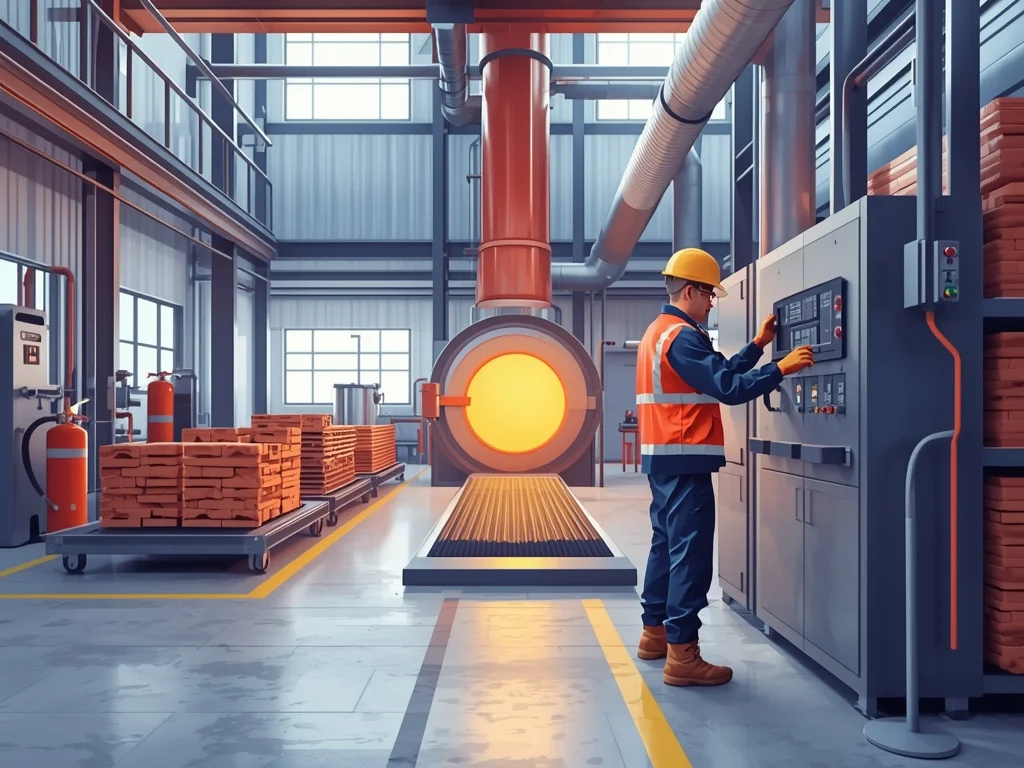 Obrazek poglądowy: Wypalacz surowców i wyrobów ogniotrwałych