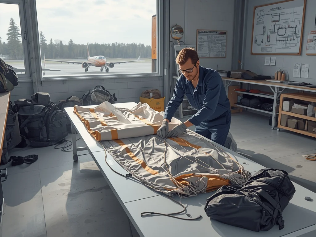 Obrazek poglądowy: Składacz sprzętu spadochronowego