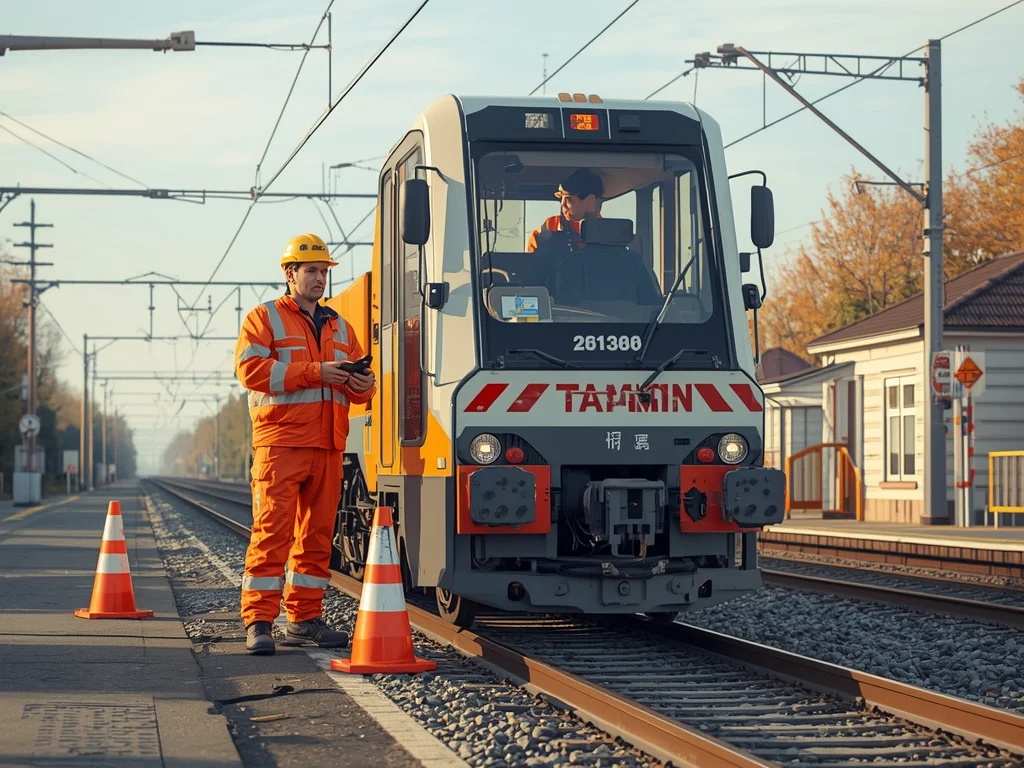 Obrazek poglądowy: Prowadzący maszyny do kolejowych robót budowlanych