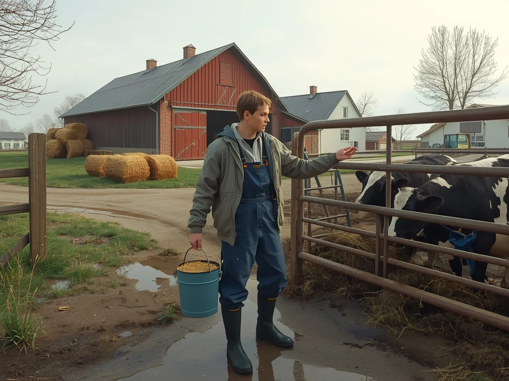 Obrazek poglądowy: Pomocniczy robotnik przy uprawie roślin i hodowli zwierząt